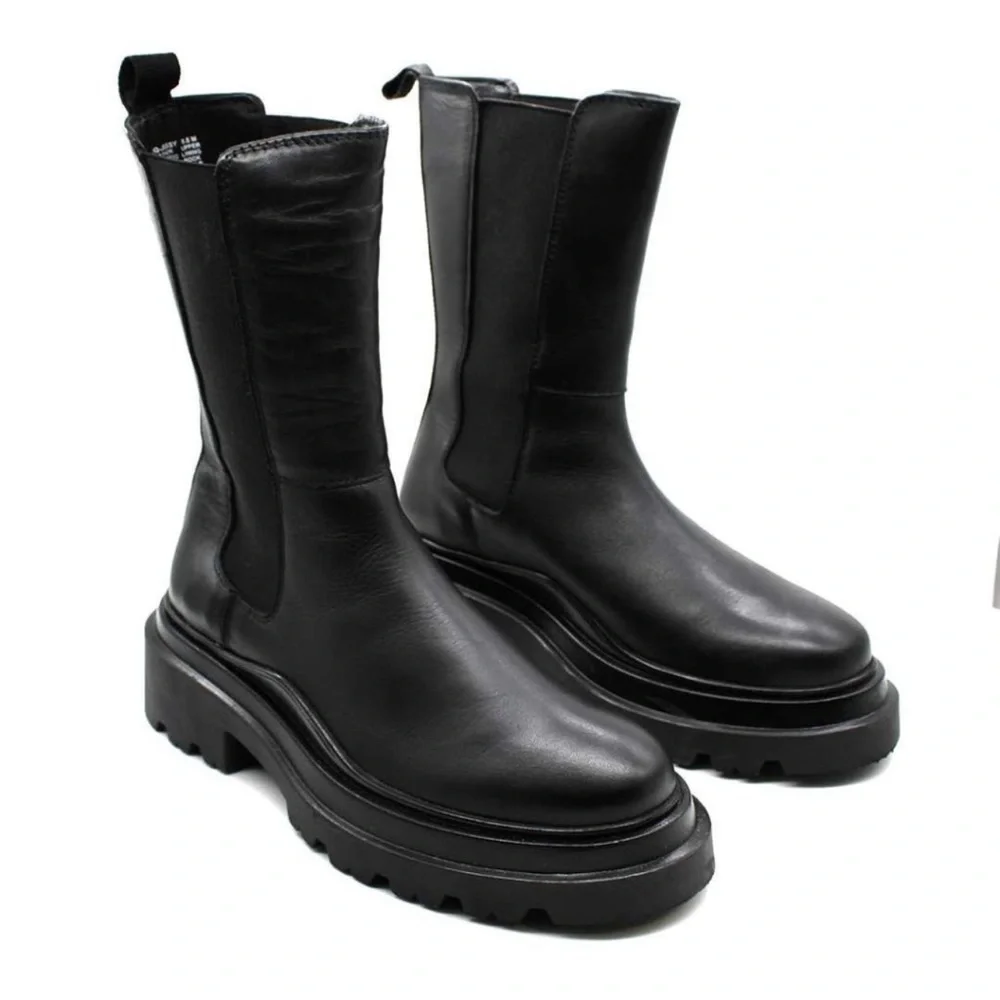 Aqua Black Ankle Boots - Picture 2 of 14